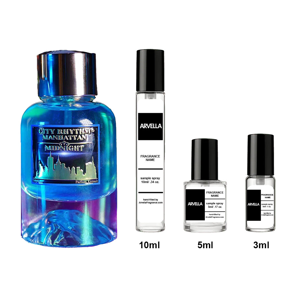 City Rhythm Manhattan Midnight Sample 10ml Spray - Arvella Fragrance